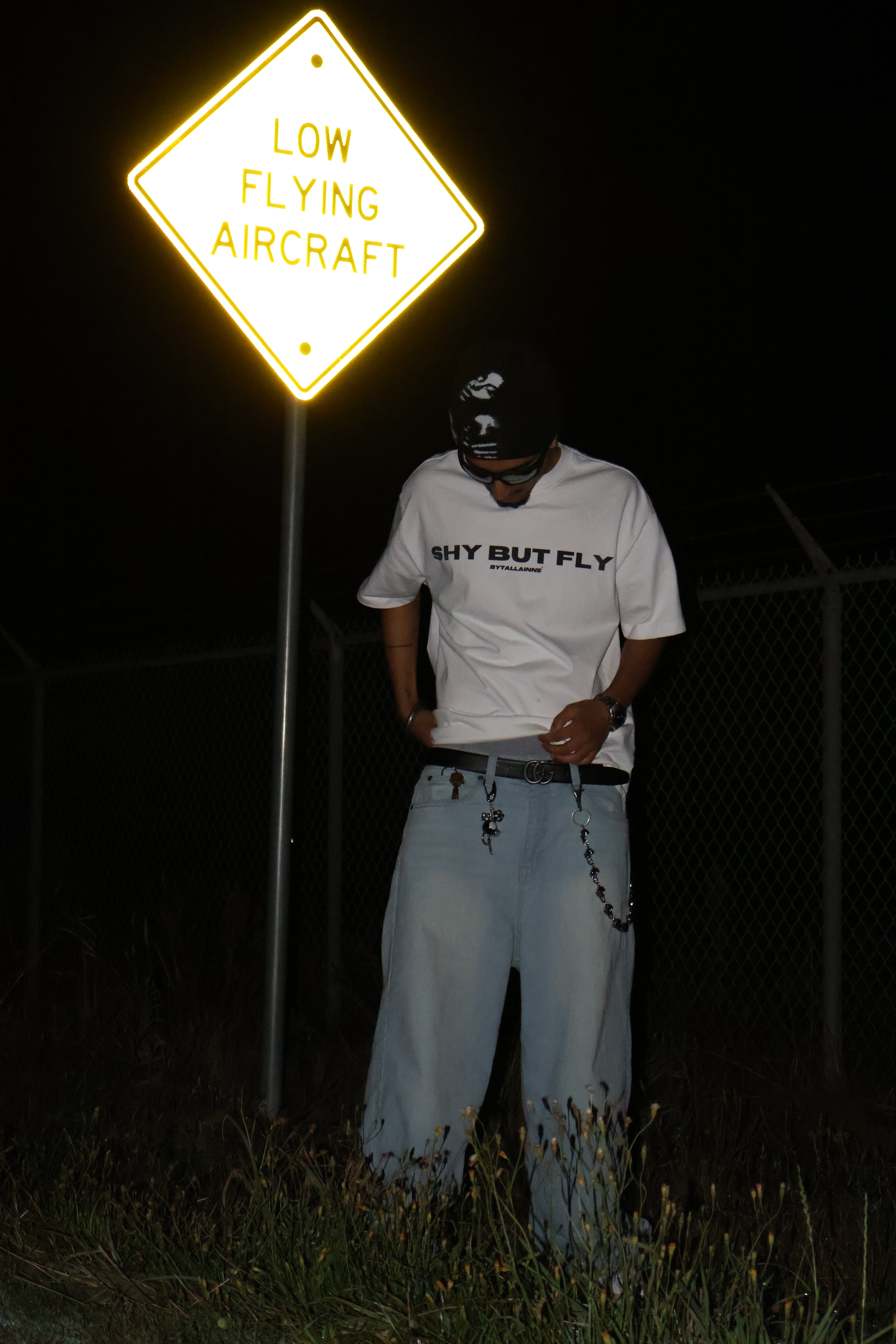 BYTALLAINNE SHY BUT FLY TEE.
