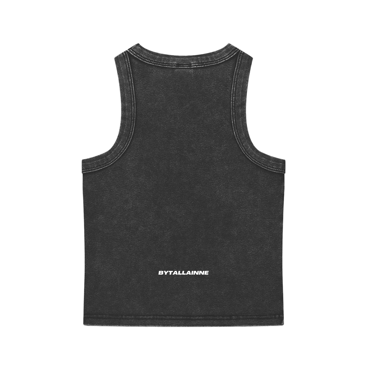BYTALLAINNE CHICK'S BLACK TANK TOP.